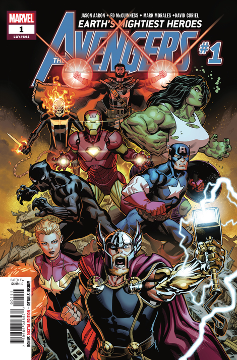 Avengers #1 cover by Ed McGuinness, Mark Morales, and Justin Ponsor